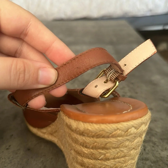 Kate Spade Bowdon Luggage Napa Natural Rope Wedge size 11 - Picture 12 of 16